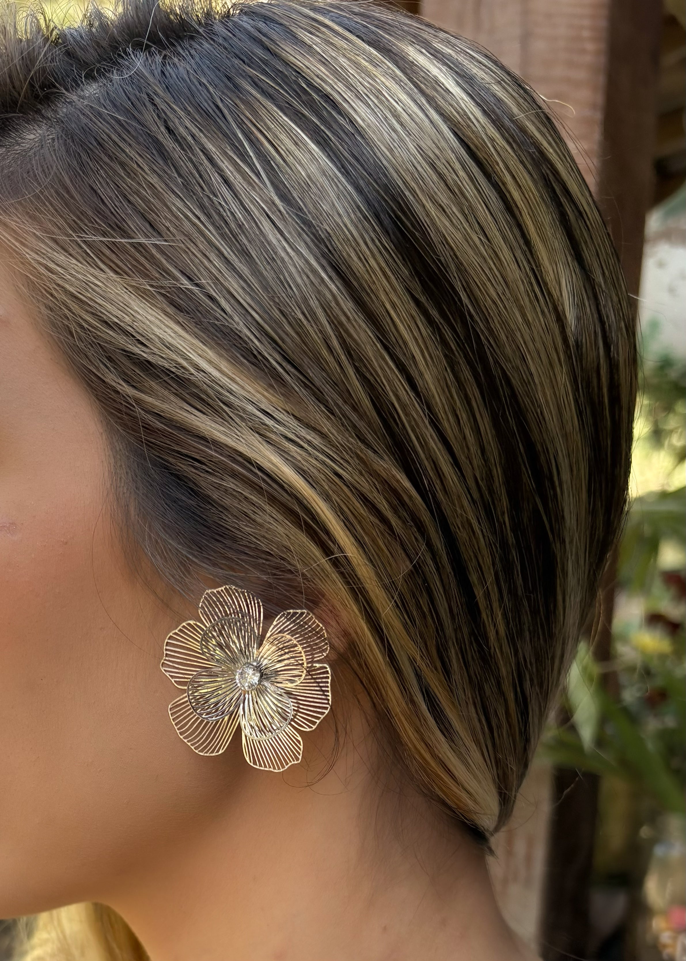Brinco Flor de Cristal