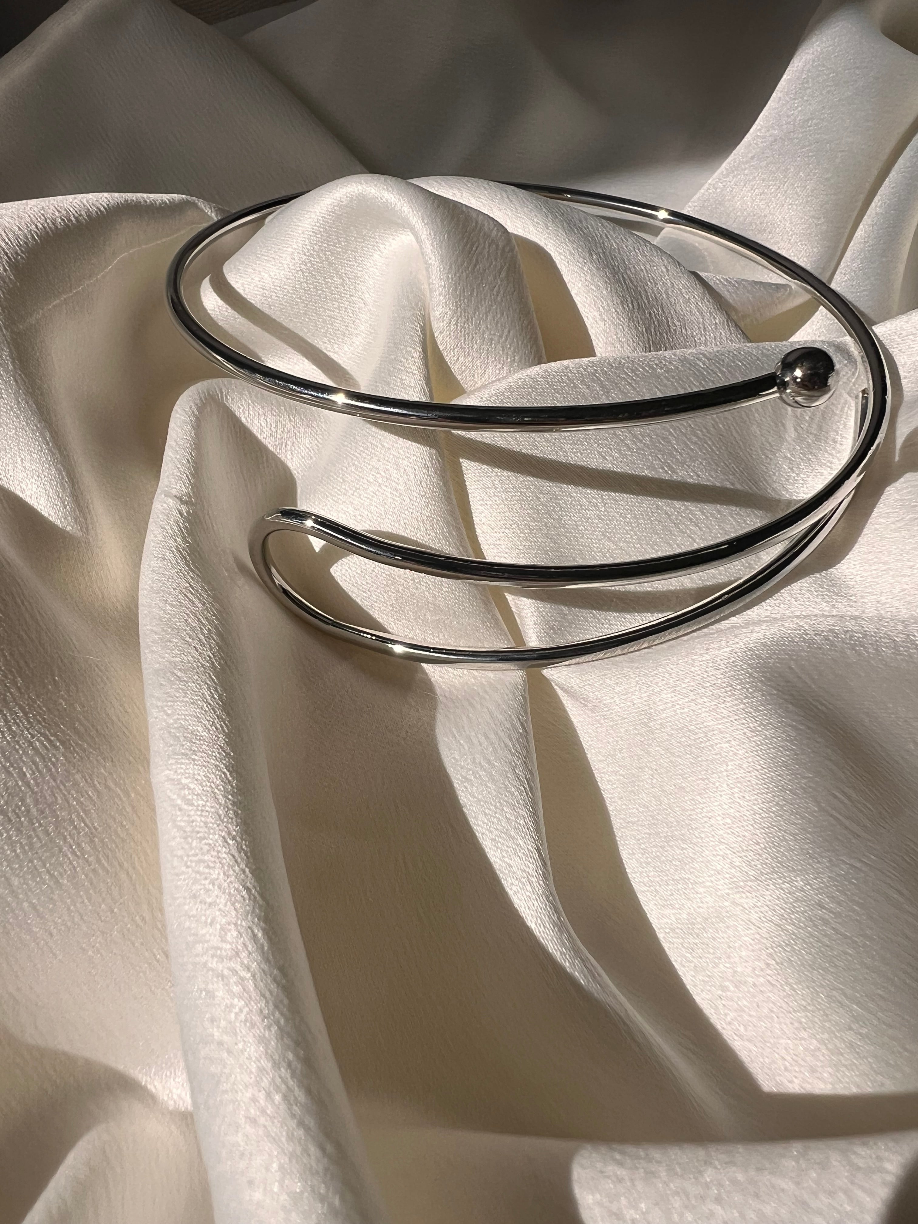 Bracelete Espiral Prata