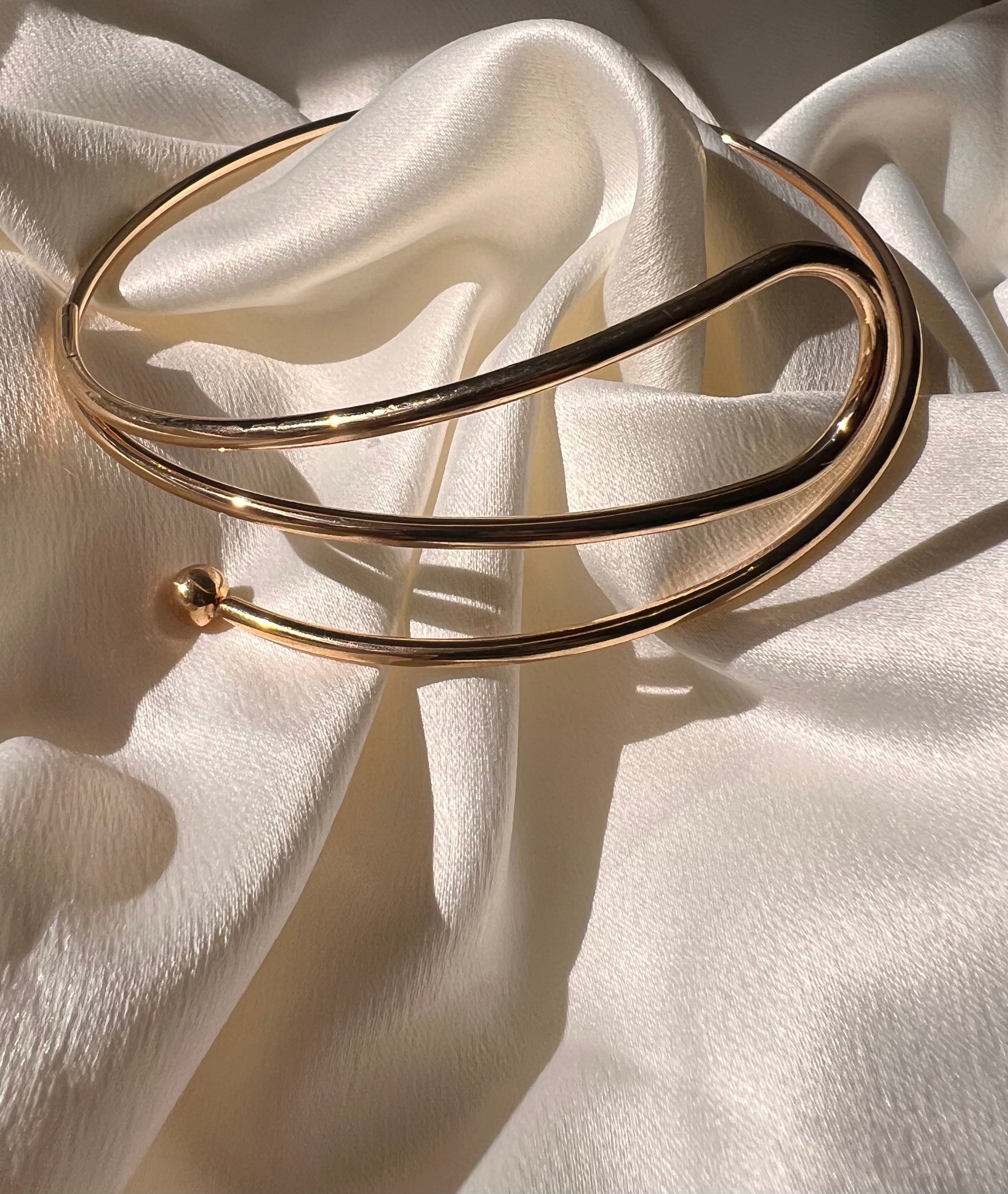 Bracelete Espiral Dourado