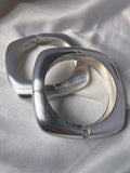 Bracelete Quadrado Prata Fosco