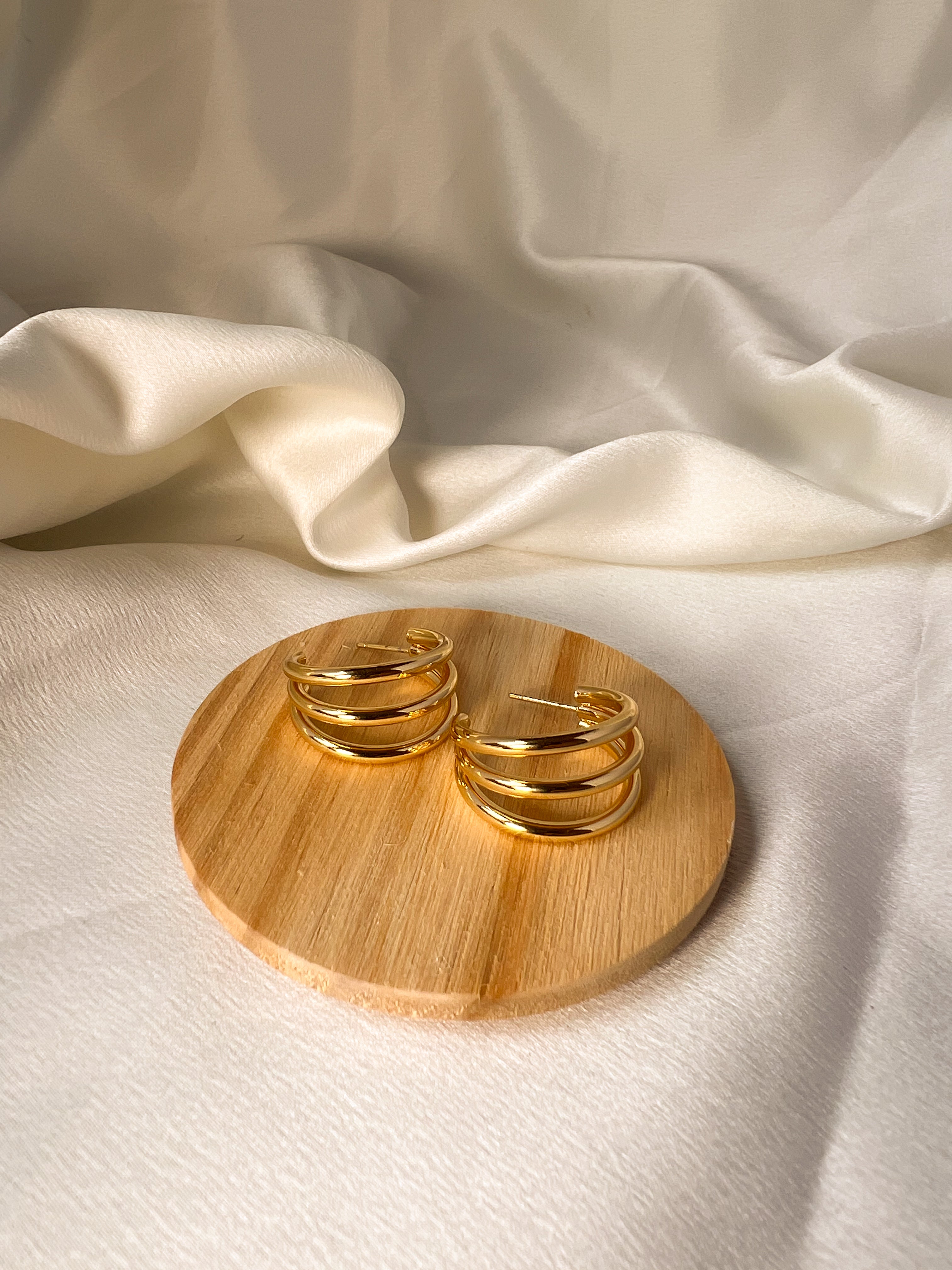 Brinco Argola Trio Dourado