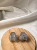 Brinco Ear Cuff Prata Cravejado com Zircônias